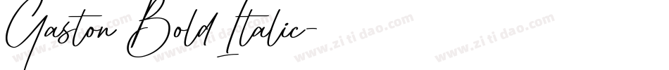 Gaston BoldItalic字体转换